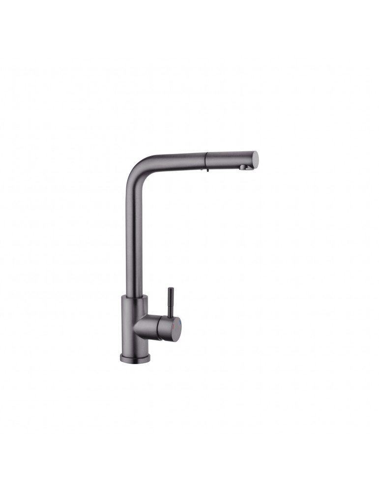 Змішувач для кухні з висувним виливом Kroner KRPё Edelstahl Klassisch - PVD03917 | купити | SilverGoose.com.ua.com.ua