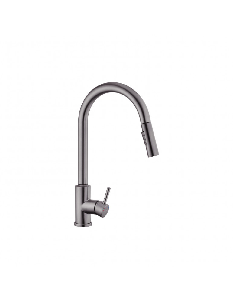 Змішувач для кухні з висувним виливом Kroner KRP Edelstahl Klassisch - PVD03916 сенсорний | купити | SilverGoose.com.ua.com.ua