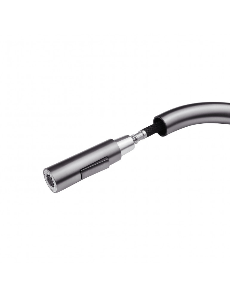 Змішувач для кухні з висувним виливом Kroner KRP Edelstahl Klassisch - PVD03916 сенсорний | купити | SilverGoose.com.ua.com.ua