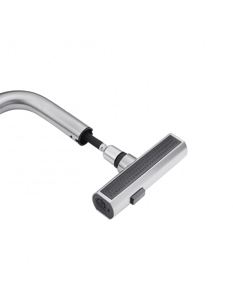 Змішувач для кухні з висувним виливом Kroner KRP Edelstahl Klassisch - ESG03918 | купити | SilverGoose.com.ua.com.ua