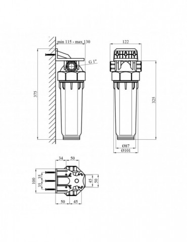Фільтр магістральний в зборі Rozma 1" | купити | SilverGoose.com.ua.com.ua