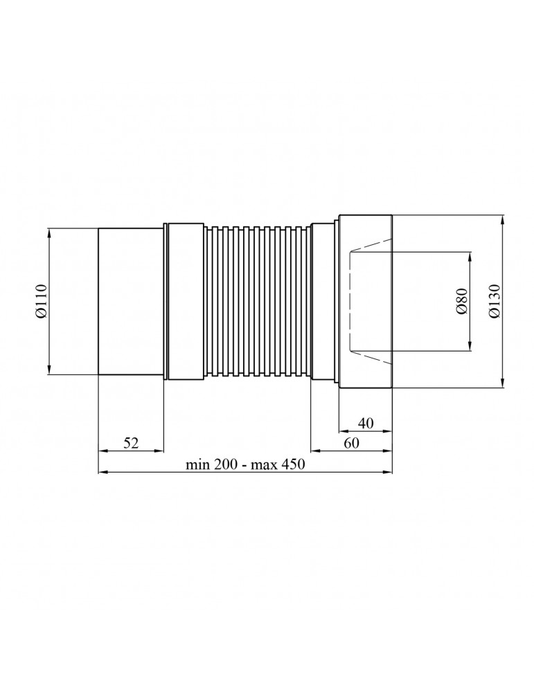 Гофра для унітазу Kroner KRP - GA110P | купити | SilverGoose.com.ua.com.ua