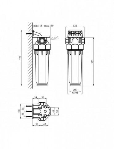 Фільтр магістральний в зборі Rozma 3/4" | купити | SilverGoose.com.ua.com.ua