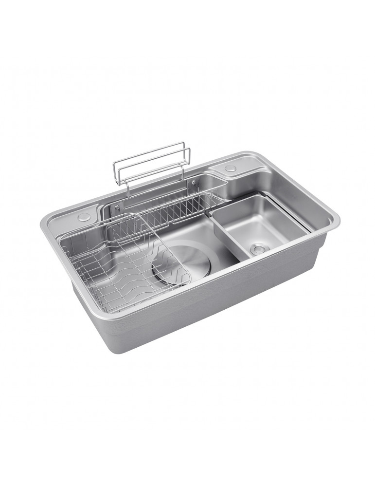 Кухонна мийка Kroner KRP Dekor - SET7848 (1.0 мм) | купити | SilverGoose.com.ua.com.ua