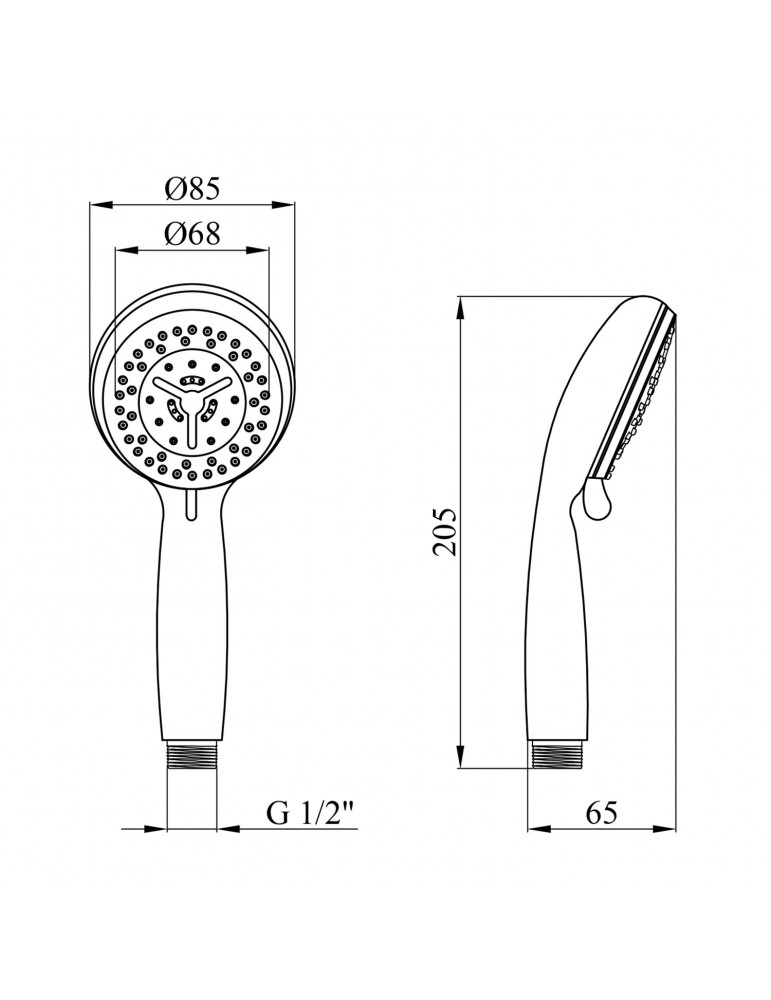 Лійка для ручного душу Kroner KRM - C706 | купити | SilverGoose.com.ua.com.ua