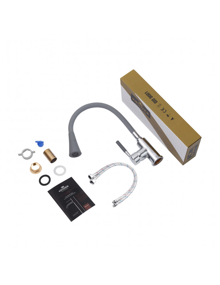 Змішувач для кухні Kroner KRM Kuche - C132GRA | купити | SilverGoose.com.ua.com.ua