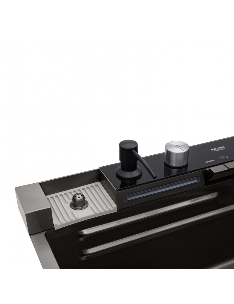 Кухонна мийка Kroner KRP Schwarze - SET7546ARTHM PVD (3.0/0.8 мм) | купити | SilverGoose.com.ua.com.ua