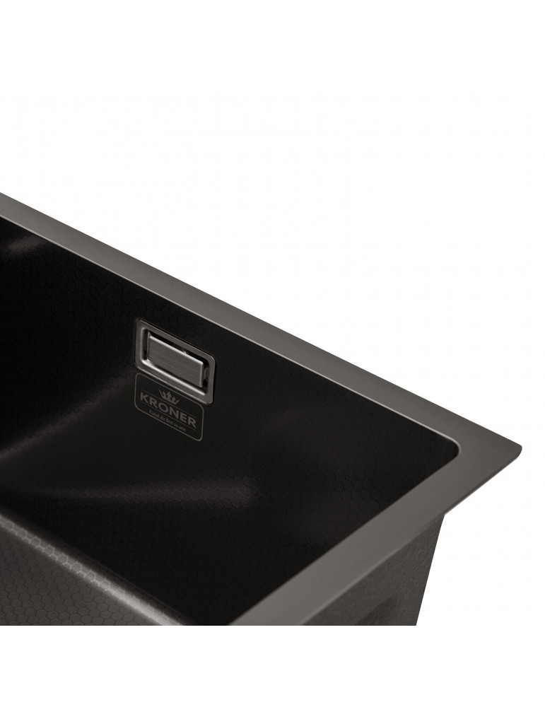 Кухонна мийка Kroner KRP Schwarze - SET7546ARTHM PVD (3.0/0.8 мм) | купити | SilverGoose.com.ua.com.ua