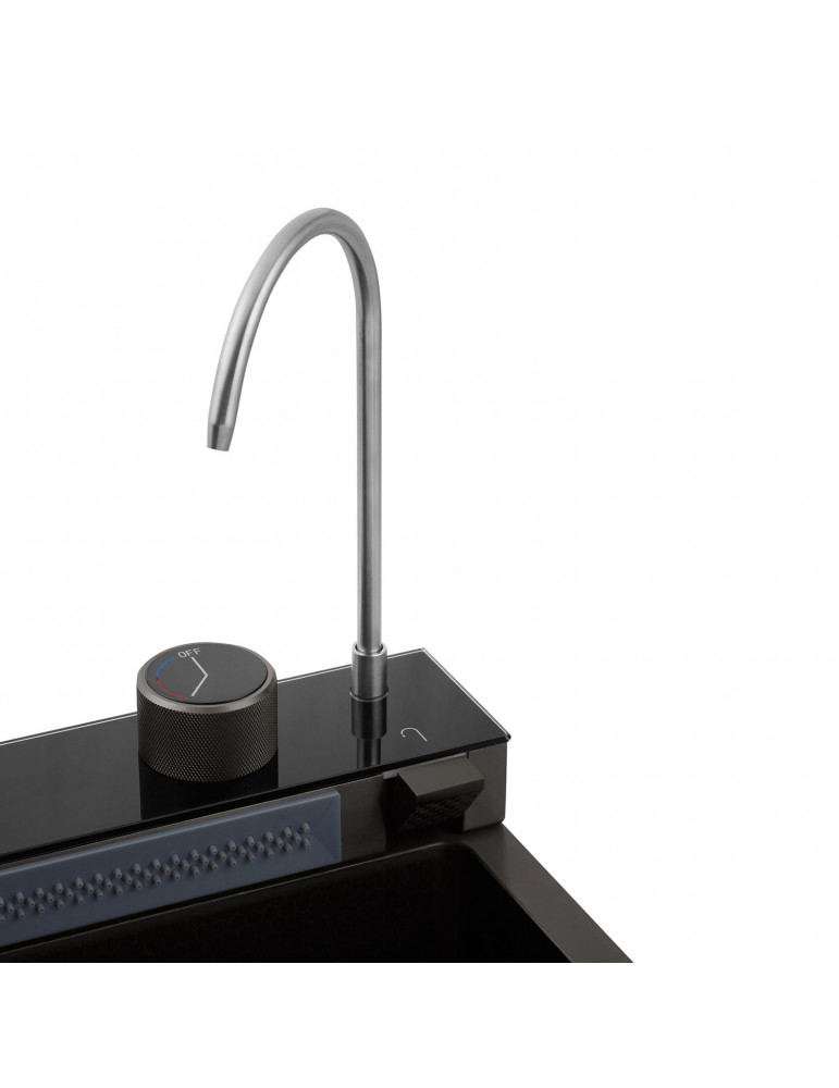 Кухонна мийка Kroner KRP Schwarze - SET7546ARTHM PVD (3.0/0.8 мм) | купити | SilverGoose.com.ua.com.ua