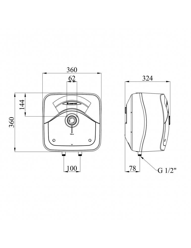 Водонагрівач Ariston Andris Rs 15/3 з мокрим ТЕНом 3100633 | купити | SilverGoose.com.ua.com.ua