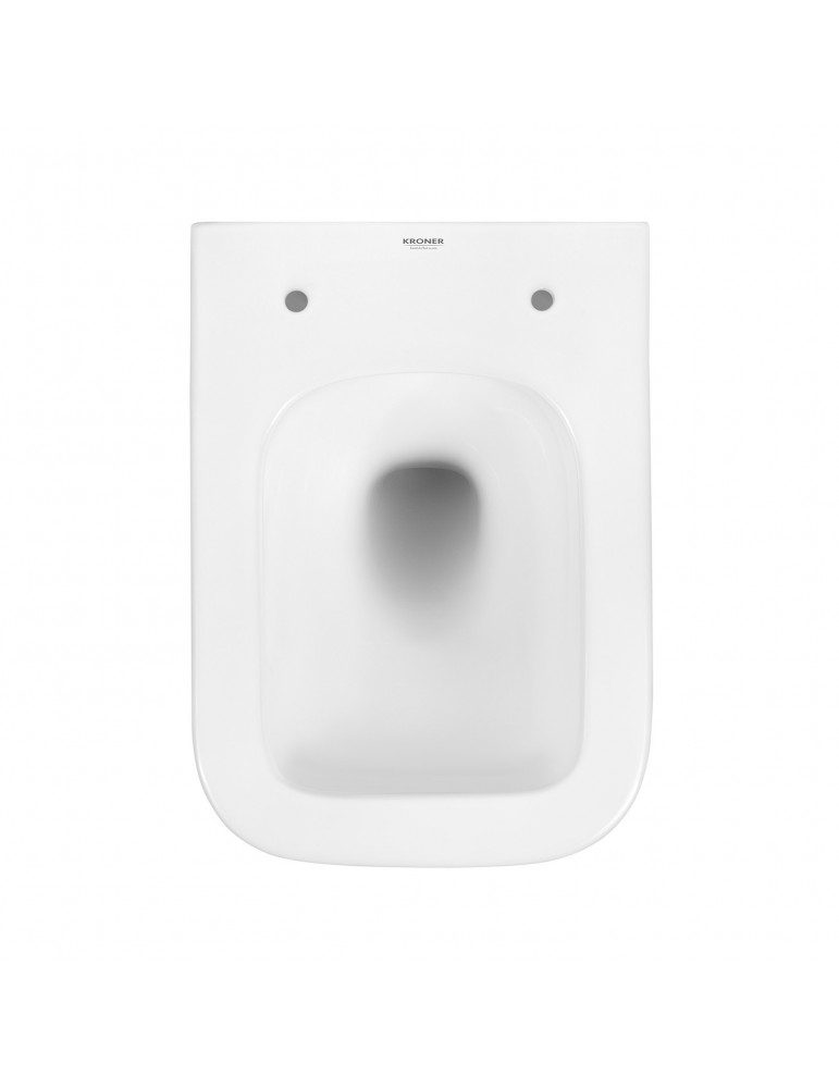 Унітаз підвісний Kroner Eifel WHI483429 TORNADO безобідковий з сидінням | купити | SilverGoose.com.ua.com.ua
