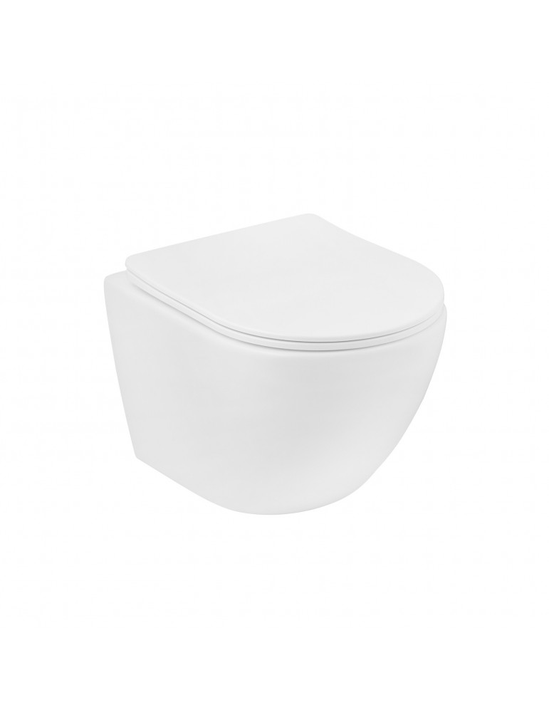 Унітаз підвісний Kroner Harz WHI483632 TORNADO безобідковий з сидінням | купити | SilverGoose.com.ua.com.ua