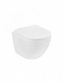 Унітаз підвісний Kroner Harz WHI483632 TORNADO безобідковий з сидінням