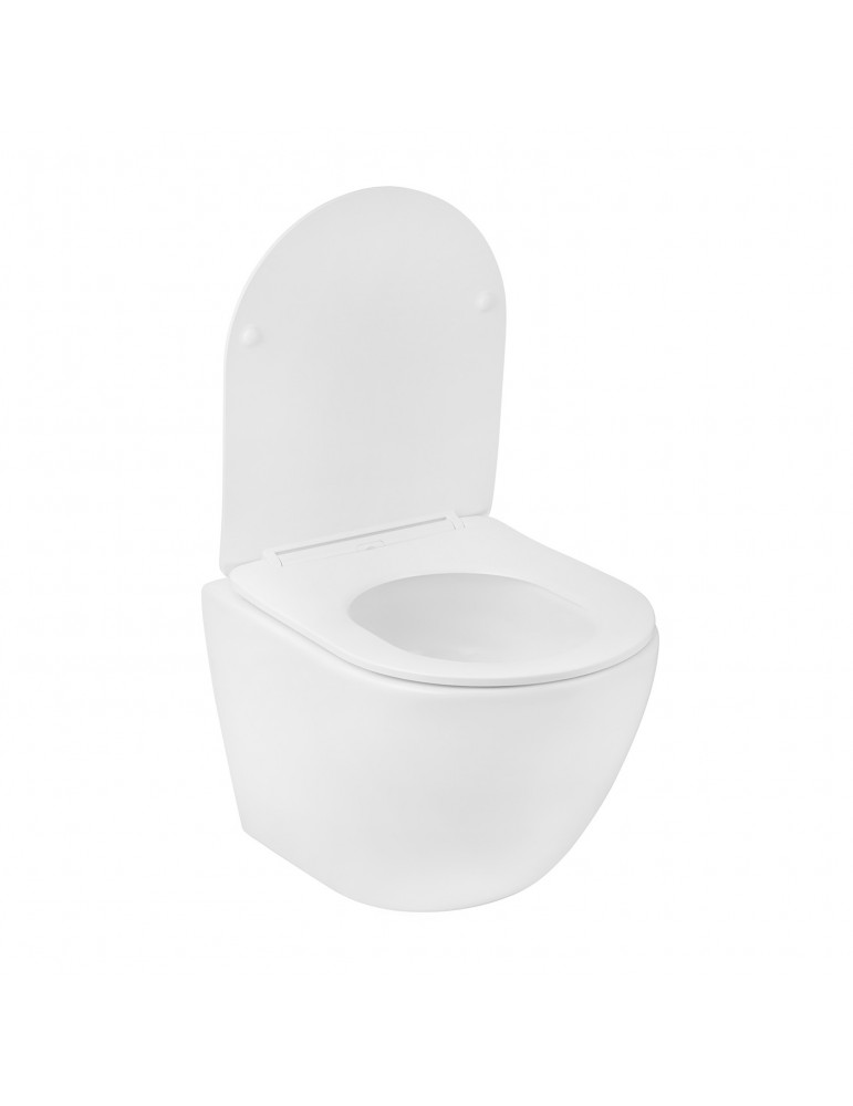 Унітаз підвісний Kroner Harz WHI483632 TORNADO безобідковий з сидінням | купити | SilverGoose.com.ua.com.ua