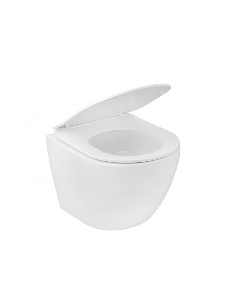 Унітаз підвісний Kroner Harz WHI483632 TORNADO безобідковий з сидінням | купити | SilverGoose.com.ua.com.ua