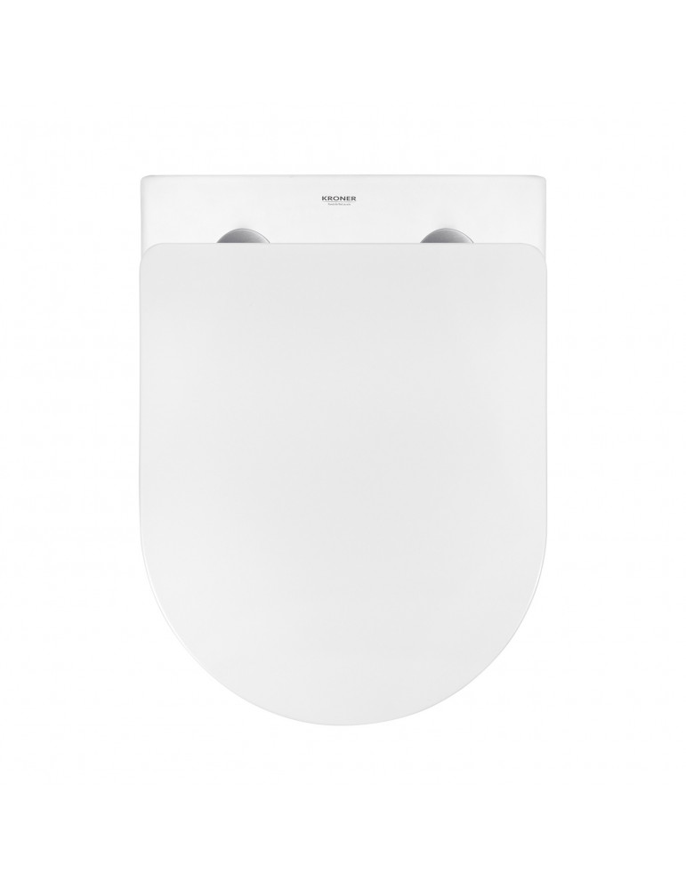 Унітаз підвісний Kroner Harz WHI483632 TORNADO безобідковий з сидінням | купити | SilverGoose.com.ua.com.ua