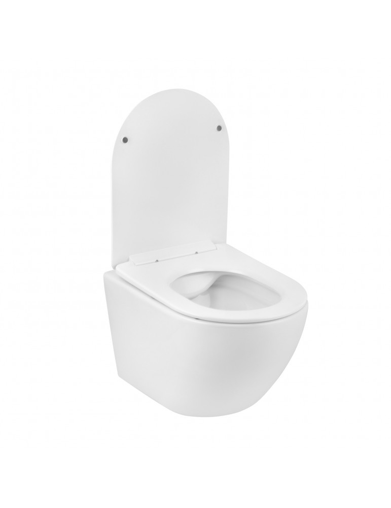 Унітаз підвісний Kroner Harz WHI523632 RIMLESS безобідковий з сидінням | купити | SilverGoose.com.ua.com.ua