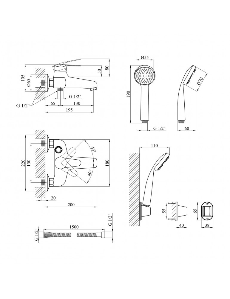 Змішувач для ванни Agua Sevilla - C060 | купити | SilverGoose.com.ua.com.ua