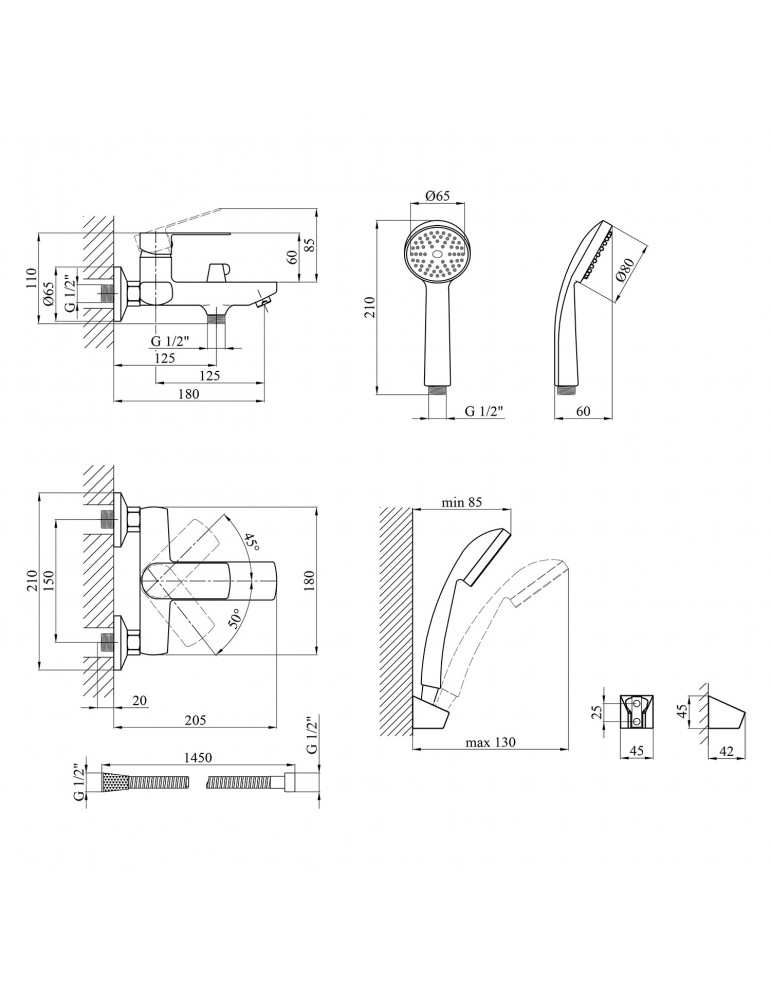 Змішувач для ванни Kroner KRM Main - C060 | купити | SilverGoose.com.ua.com.ua