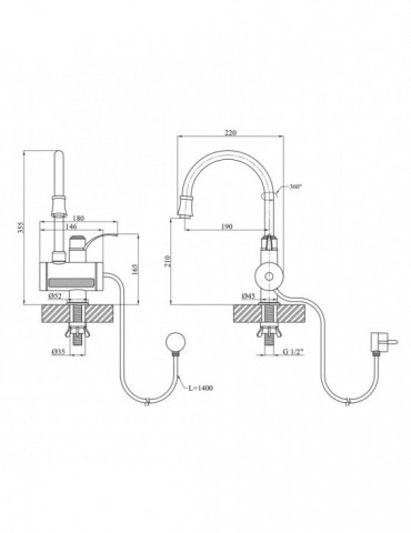 Проточний водонагрівач Kroner KRM Volt - CW091 з дисплеєм | купити | SilverGoose.com.ua.com.ua