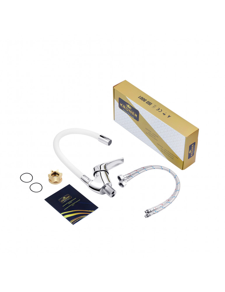 Змішувач для кухні Kroner KRM Odra - C032WHI | купити | SilverGoose.com.ua.com.ua