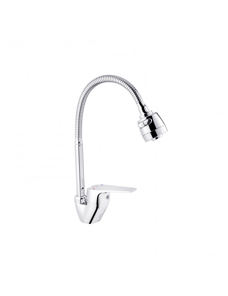 Змішувач для кухні з гнучким виливом Kroner KRM Odra - C038-1 | купити | SilverGoose.com.ua.com.ua
