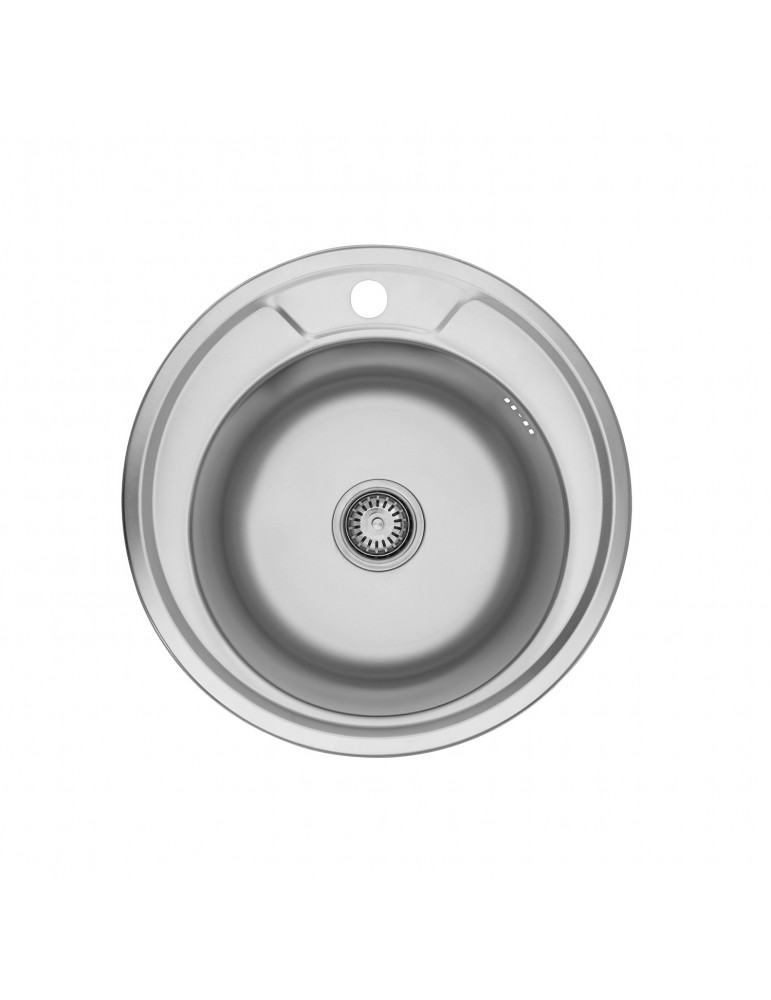 Кухонна мийка Kroner KRP Satin - 490 (0.8 мм) | купити | SilverGoose.com.ua.com.ua