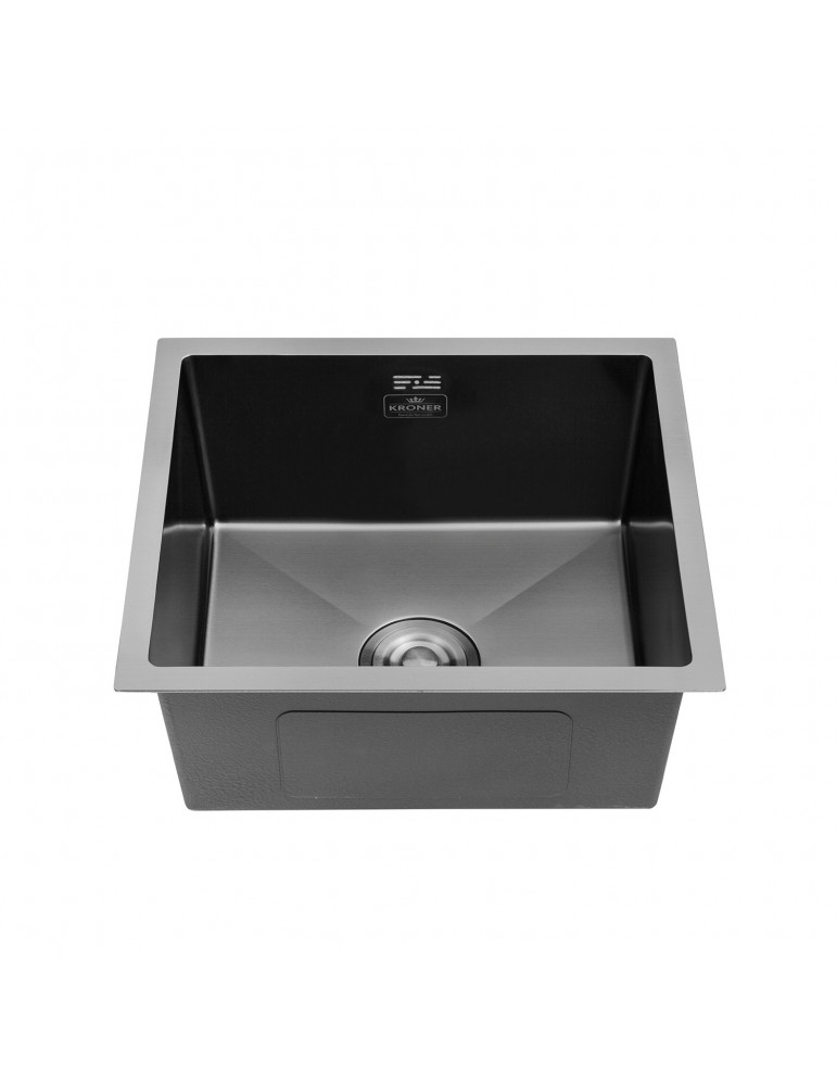 Кухонна мийка Kroner KRP Schwarze - 4843HM PVD (3.0/1.0 мм) | купити | SilverGoose.com.ua.com.ua