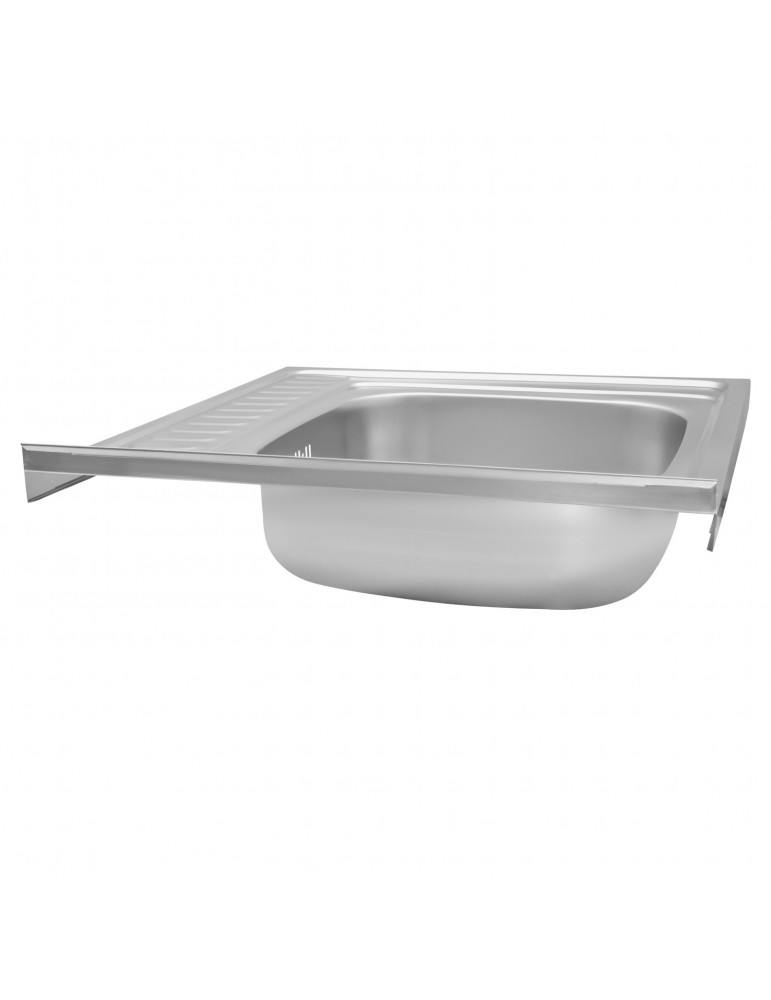 Кухонна мийка накладна Kroner KRP Dekor - 6060L (0.6 мм) | купити | SilverGoose.com.ua.com.ua