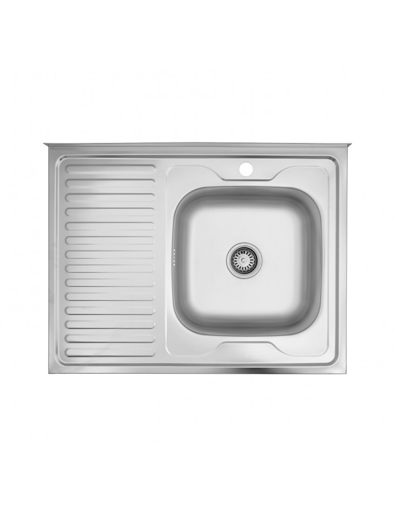Кухонна мийка накладна Kroner KRP Dekor - 6080R (0.6 мм) | купити | SilverGoose.com.ua.com.ua