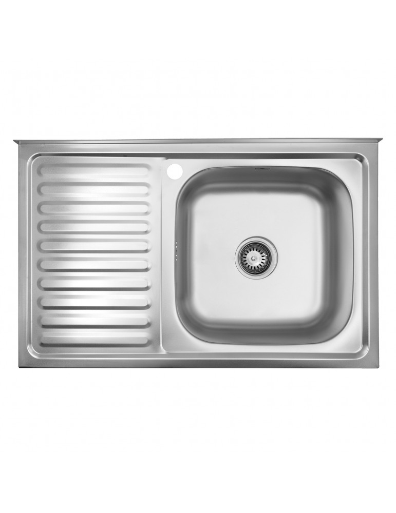 Кухонна мийка накладна Kroner KRP Satin - 5080R (0.8 мм) | купити | SilverGoose.com.ua.com.ua