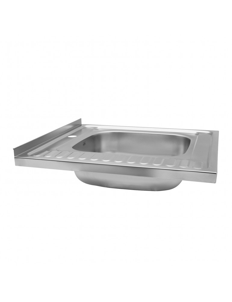 Кухонна мийка накладна Kroner KRP Satin - 6060R (0.6 мм) | купити | SilverGoose.com.ua.com.ua