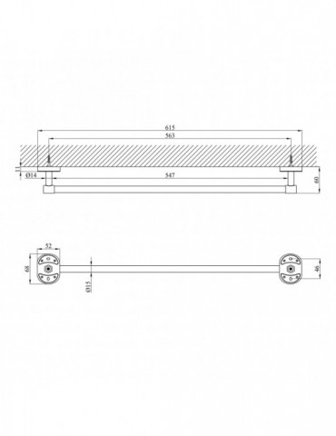 Тримач для рушників Kroner KRM Elbe - ACC2901 | купити | SilverGoose.com.ua.com.ua