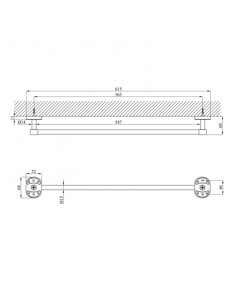 Тримач для рушників Kroner KRM Elbe - ACC2901 | купити | SilverGoose.com.ua.com.ua