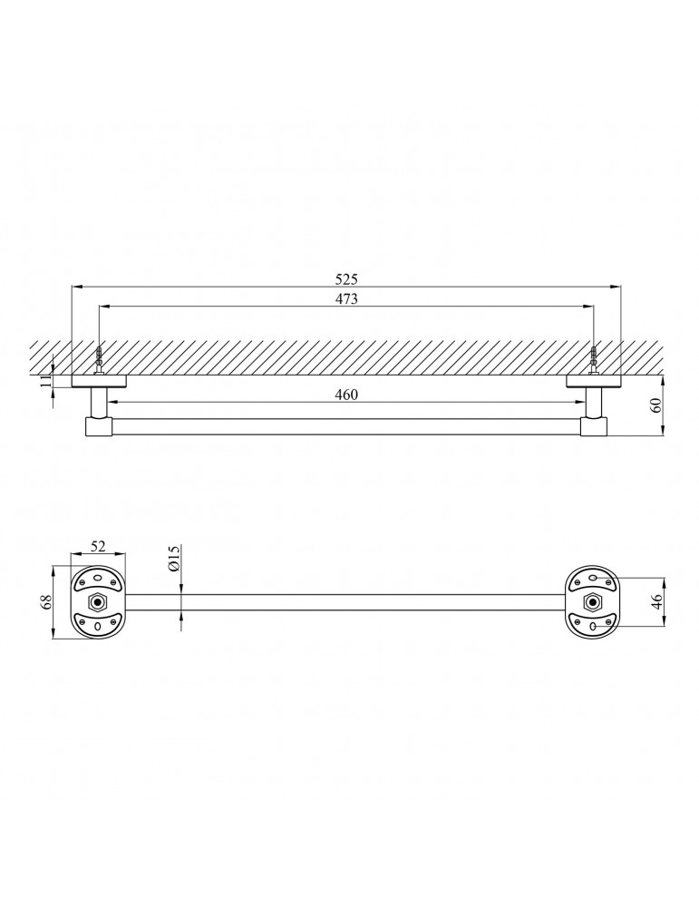 Тримач для рушників Kroner KRM Elbe - ACC2901-1 | купити | SilverGoose.com.ua.com.ua