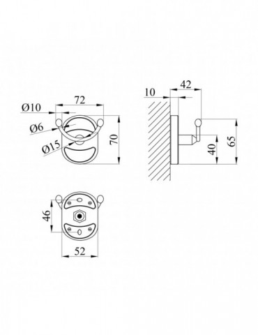 Гачок для ванної кімнати Kroner KRM Elbe - ACC2905-2 | купити | SilverGoose.com.ua.com.ua