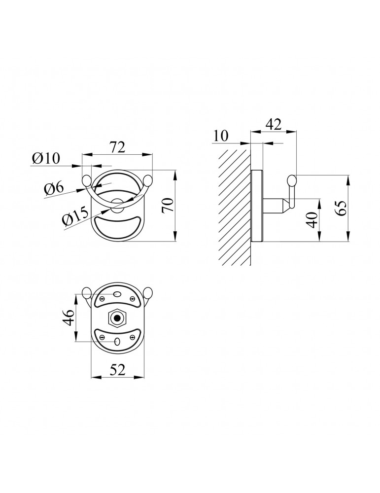 Гачок для ванної кімнати Kroner KRM Elbe - ACC2905-2 | купити | SilverGoose.com.ua.com.ua