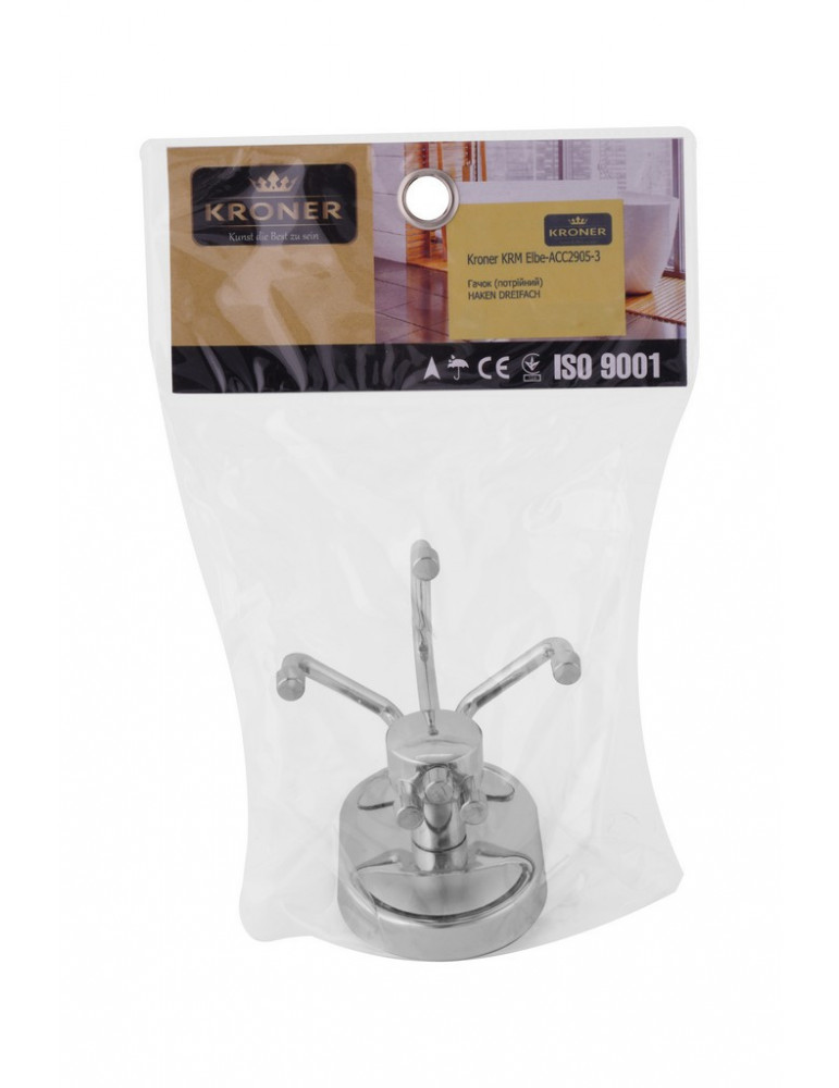 Гачок для ванної кімнати Kroner KRM Elbe - ACC2905-3 | купити | SilverGoose.com.ua.com.ua