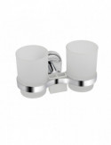 Склянка подвійна з тримачем зубних щіток для ванної кімнати Kroner KRM Elbe - ACG2908 | купити | SilverGoose.com.ua.com.ua