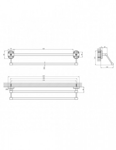 Тримач для рушників Kroner KRM Elbe - ACC2909 | купити | SilverGoose.com.ua.com.ua