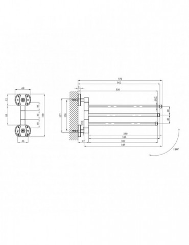 Тримач для рушників Kroner KRM Elbe - ACC2913 | купити | SilverGoose.com.ua.com.ua