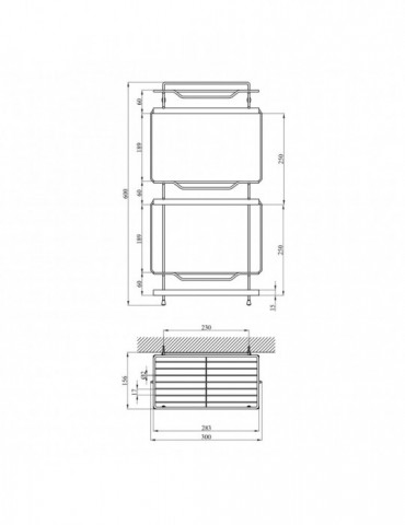 Полиця для ванної кімнати Kroner KRM Rizze - ACC330-3 | купити | SilverGoose.com.ua.com.ua