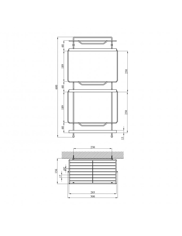 Полиця для ванної кімнати Kroner KRM Rizze - ACC330-3 | купити | SilverGoose.com.ua.com.ua