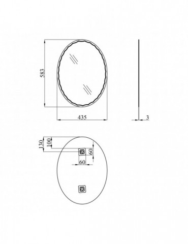 Дзеркало Kroner KRM Belantis - ACS711 | купити | SilverGoose.com.ua.com.ua