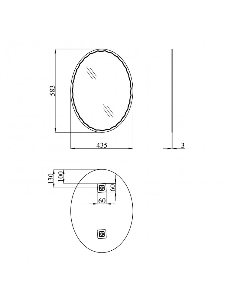 Дзеркало Kroner KRM Belantis - ACS711 | купити | SilverGoose.com.ua.com.ua