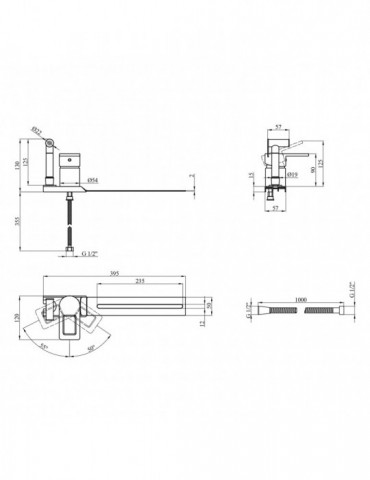 Змішувач-приставка для біде Kroner KRM Zenda - C025 | купити | SilverGoose.com.ua.com.ua