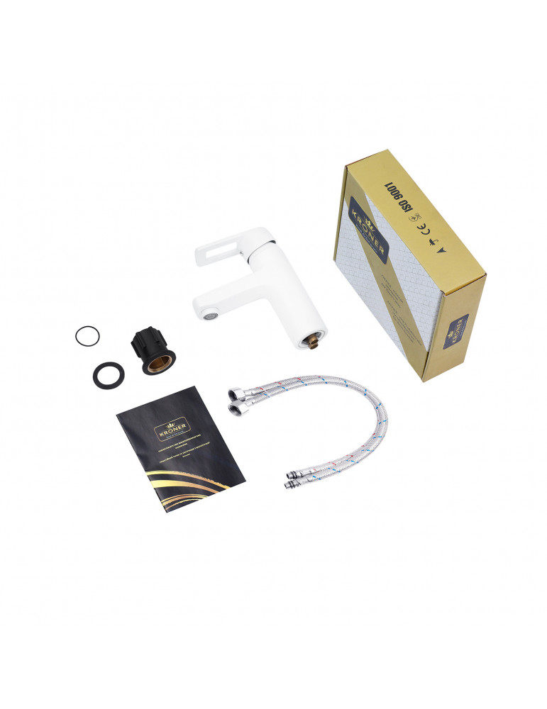 Змішувач для раковини Kroner KRM Zenda - W010 | купити | SilverGoose.com.ua.com.ua