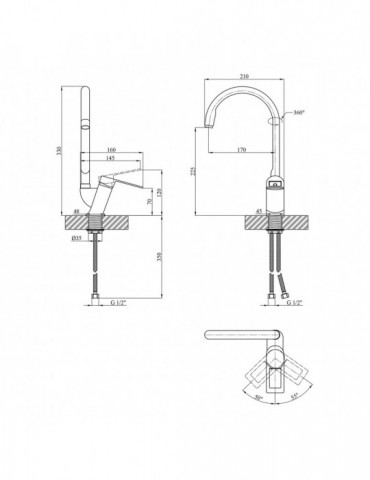 Змішувач для кухні Kroner KRM Zenda - SCH030 | купити | SilverGoose.com.ua.com.ua