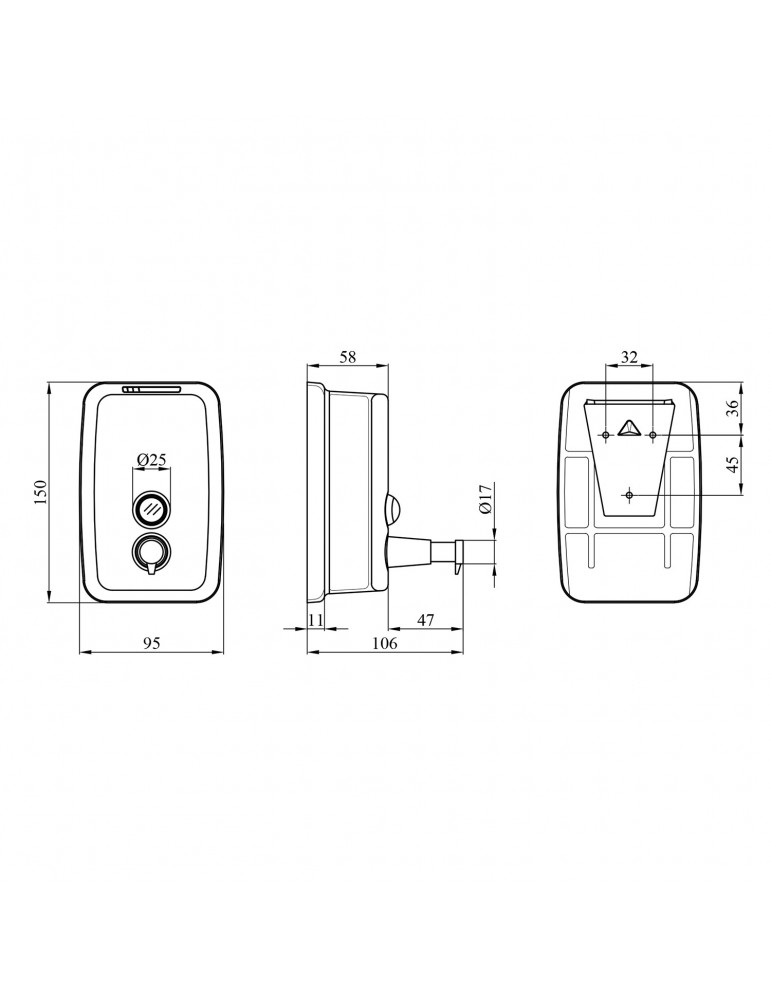 Диспенсер для рідкого мила Kroner KRM Rizze - ACC405-5 | купити | SilverGoose.com.ua.com.ua