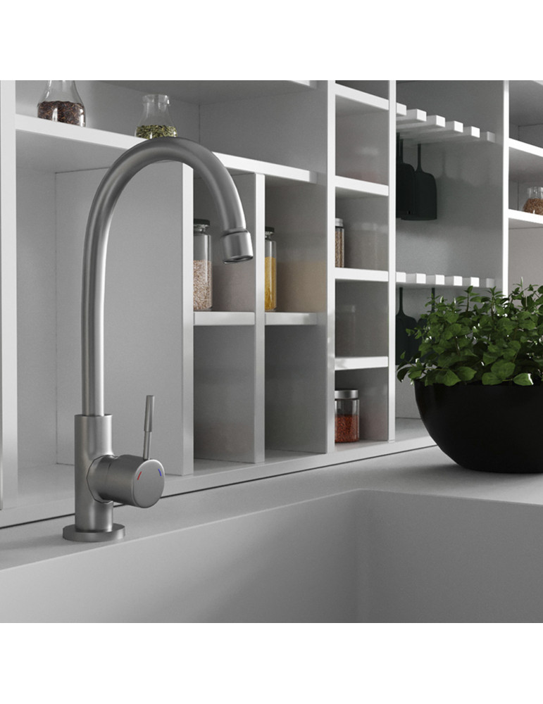 Кран на одну воду Kroner KRP Edelstahl Klassisch - ESG098 | купити | SilverGoose.com.ua.com.ua